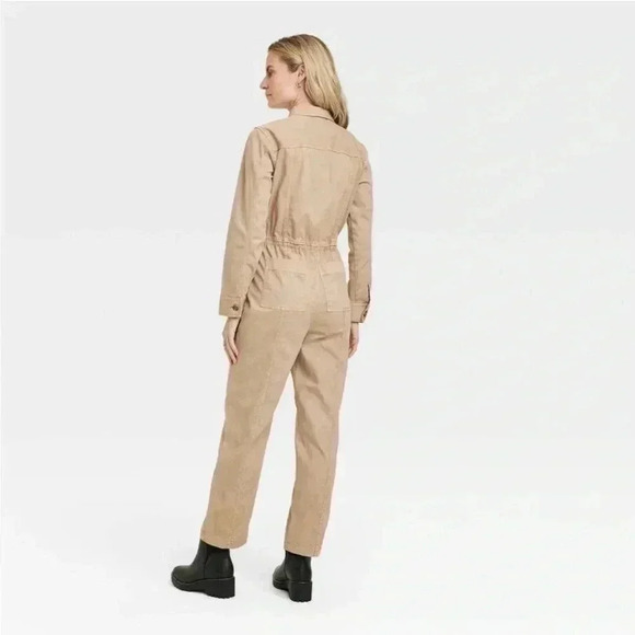 NWOT Women's Long Sleeve Button-Front
Coveralls - Universal Thread Tan 14 - Picture 4 of 4